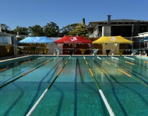 A photo of Melville Senior High School swimming pool for the Swimming Carnival 2024.